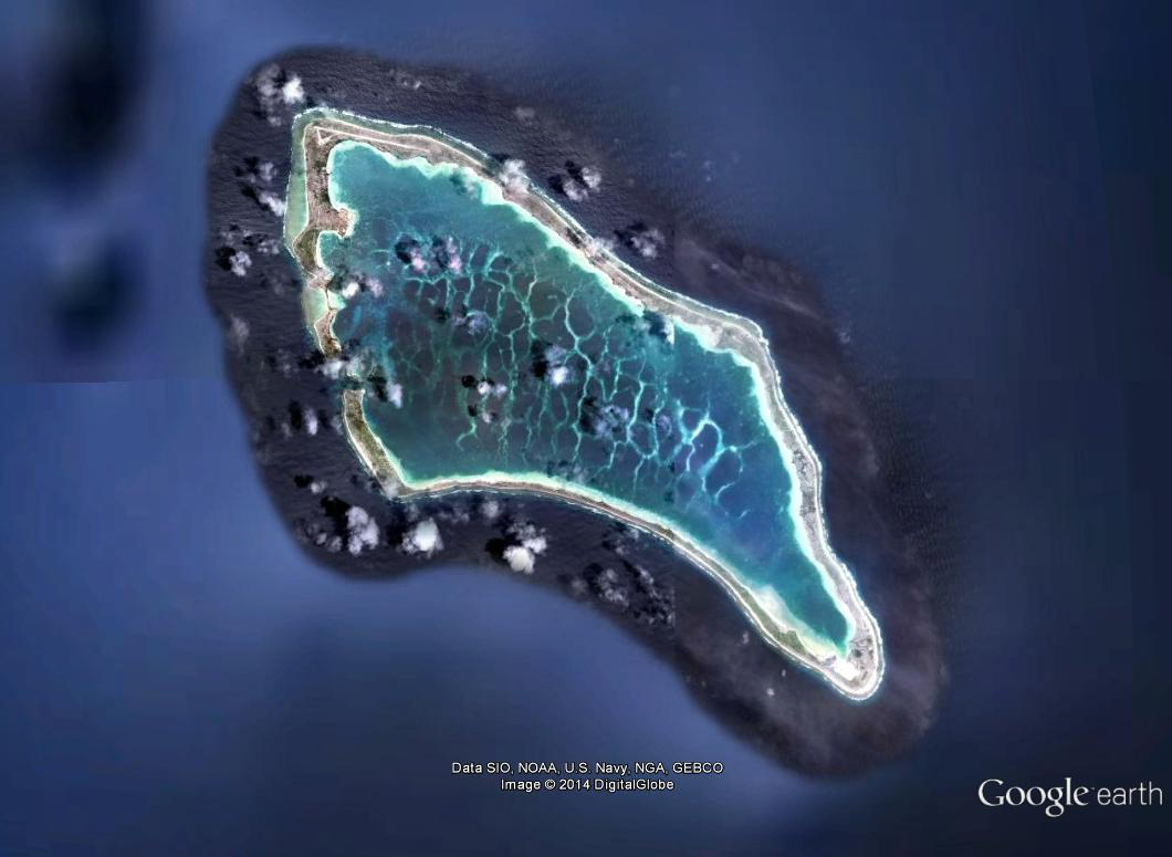 Canton Island view from Google Earth